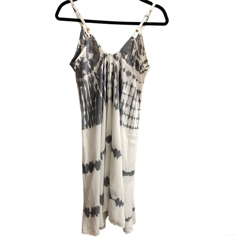 Pineapple Boutique Dress White with Grey Tie Dye Size Small/Medium